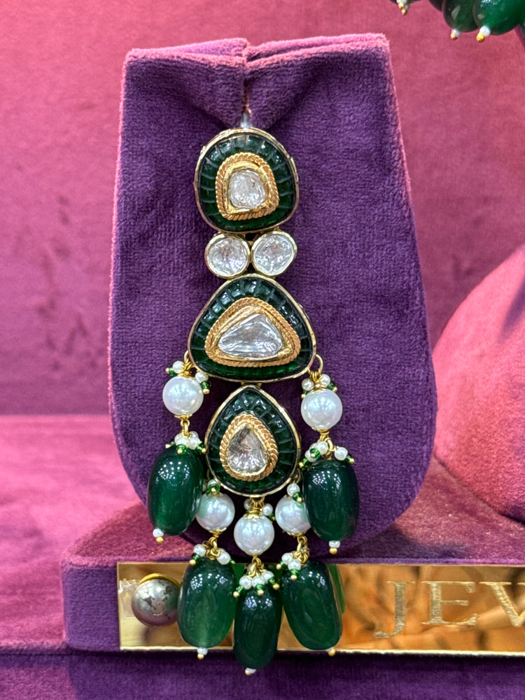 Designer Polki Earrings in Gold, Perfect for Indian Weddings and Festive Occasions by SP Jewellers