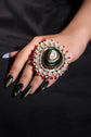 Polki Emerald Halo Ring