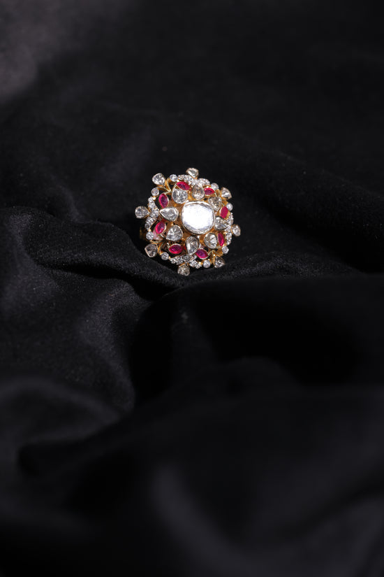 Gulzar Polki Bloom Ring