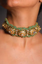 Emerald Dome Polki Hathphool Bracelet