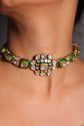 Antique Polki Diamond Bhujbandh Necklace-Bracelet