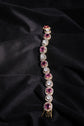 Ruby Radiance Halo Bracelet