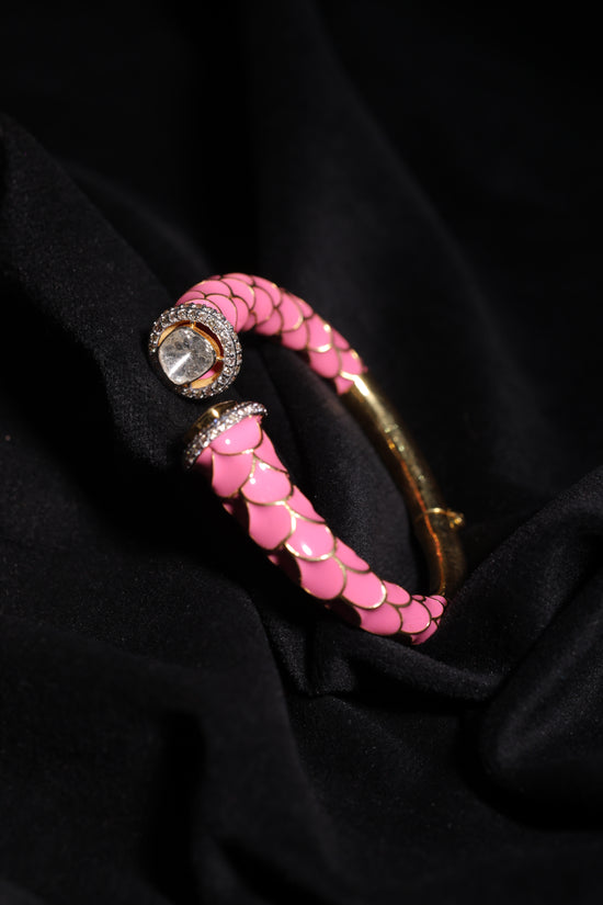 Coral Bloom Open Cuff Bracelet