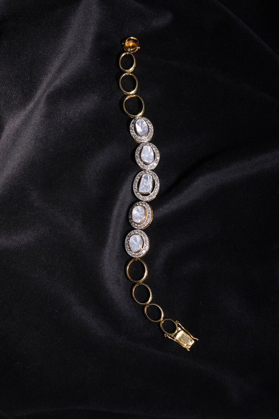 Polki Elegance Oval-Link Bracelet