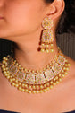 Floral Enamel Necklace Set with Pearl Detailing