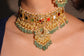 Multistone Heritage Choker with Green Drops