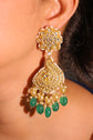 Green Teardrop Earrings