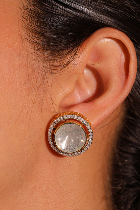 Classic Polki Circle Studs