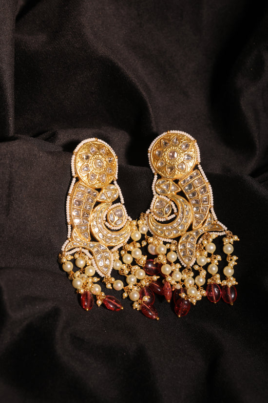 Crescent Pearl Chandelier Earrings