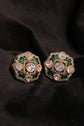 Green Diamond Stud Earrings