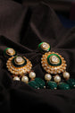 Green Enamel Polki Earrings