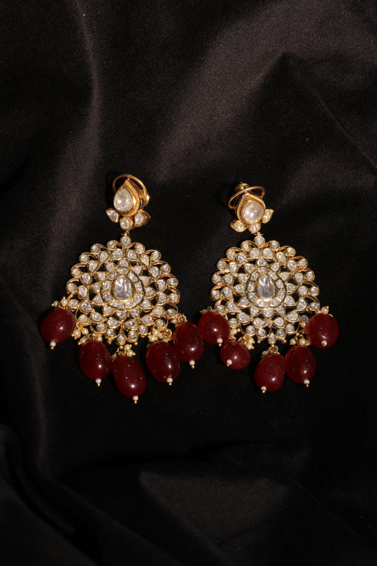 Ruby Bloom Polki Jadau Earrings