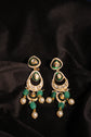 Emerald Grace Crescent Earrings