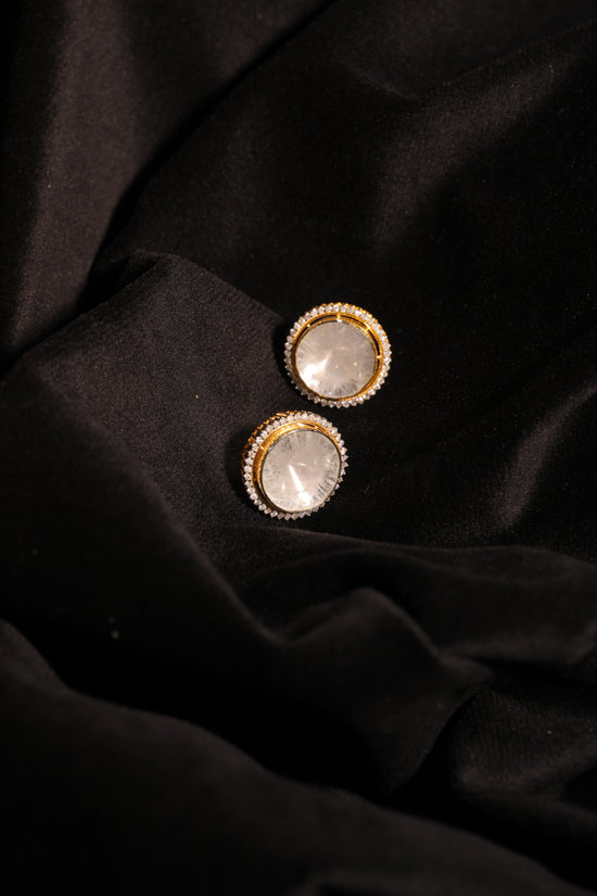 Round Polki Stud Earrings