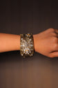 Floral Polki Cuff Bangle