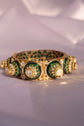 Emerald Glow Enamel Bangle