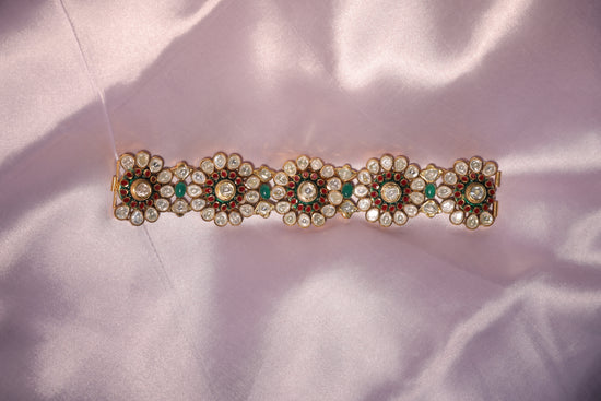 Heirloom Floral Polki-Kundan Bracelet