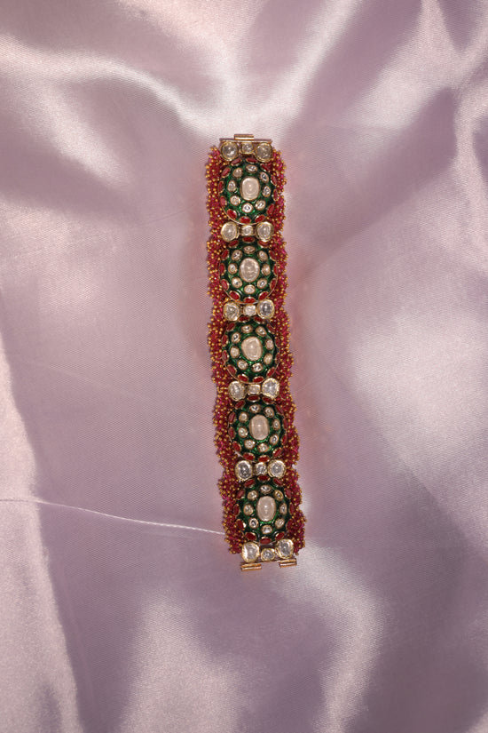 Royal Pacheli Kundan-Meenakari Bangle