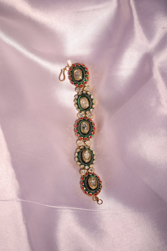 Enamel Cluster-Set Gemstone Bracelet
