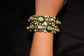 Green Enamel Polki Choker-Bracelet