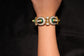 Polki Bracelet with Green Enamel