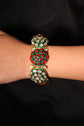 Emerald Dome Polki-Kundan Kada Bracelet