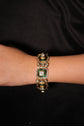 Emerald Bloom Oval-Link Bracelet