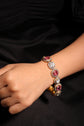 Ruby Radiance Halo Bracelet