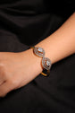 Antique Leaf Polki Bangle Bracelet