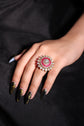 Kaari Red Polki Gulabi Vellore Embellished Ring