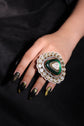 Emerald Crown Polki Ring