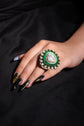 Emerald Radiance Polki Ring