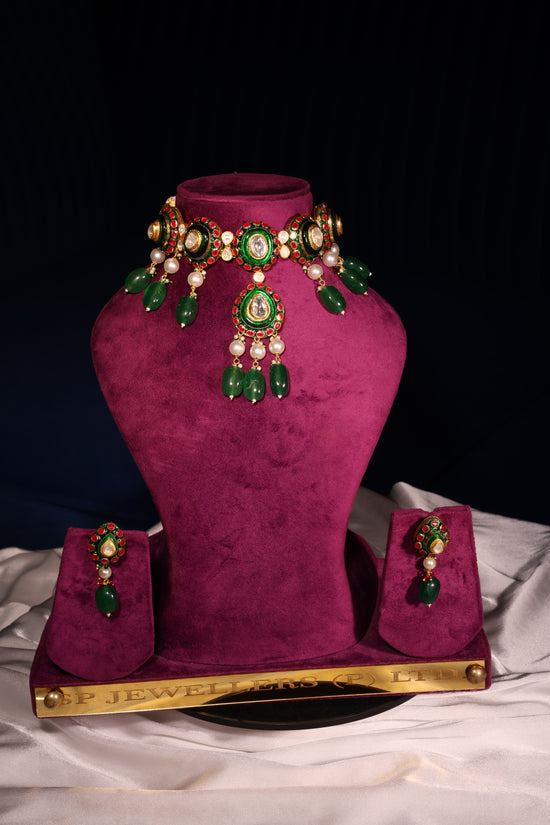 Emerald Ruby Choker Set