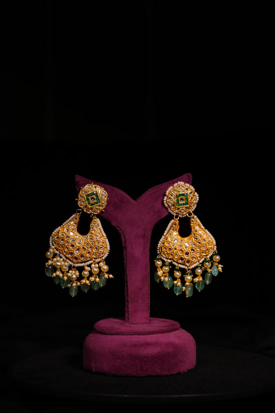 Heritage Polki Pearl Drop Earrings