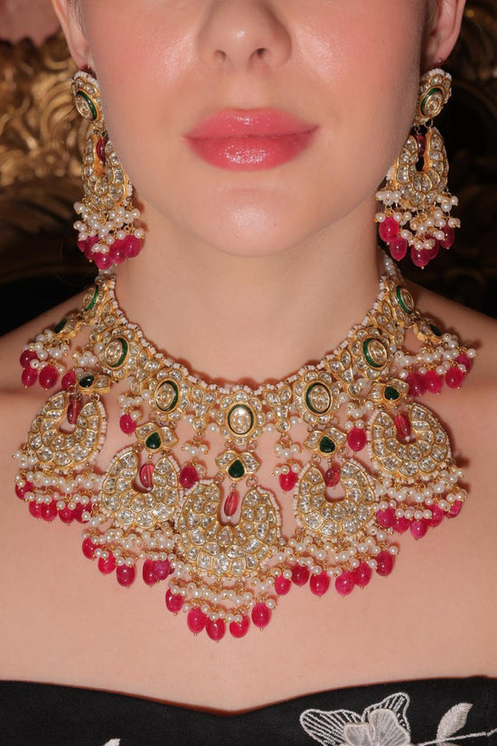 Scarlet Royalty Kundan Polki Choker Set