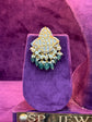 Traditional Polki Earrings with Floral Motifs, Elegant Bridal Jewelry by SP Jewellers