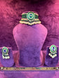 Peacock Grace Green Choker Set