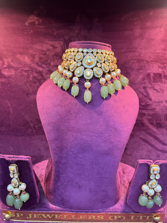 Polki Choker Necklace Set