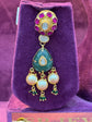 Emerald Polki Enamel Choker Necklace Set