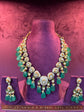 Royal Emerald Polki Cascade Set