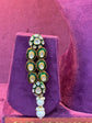 Emerald Meenakari Polki Pearl Choker Set