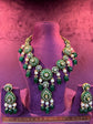 Emerald Meenakari Polki Pearl Necklace Set