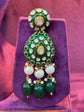 Emerald Meenakari Polki Pearl Necklace Set