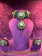 Maroon Emerald Regal Choker Set