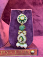 Regal Emerald Pearl Tiers Necklace Set