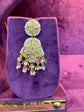 Regal Polki Gold Earrings with Uncut Diamond Detailing, Bridal Wedding Collection by SP Jewellers