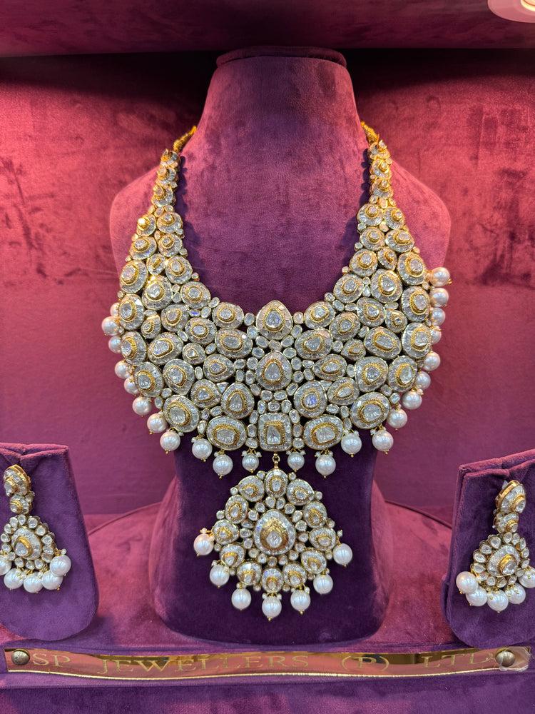 Exclusive royal polki necklace gold bridal jewellery for wedding collection by SP Jewellers