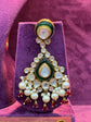 luxury gold polki earring with uncut diamonds for bridal and wedding wear by SP Jewellers