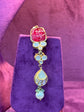 Stunning Polki Drop Earrings in Gold for Brides, Elegant Indian Wedding Jewelry by SP Jewellers