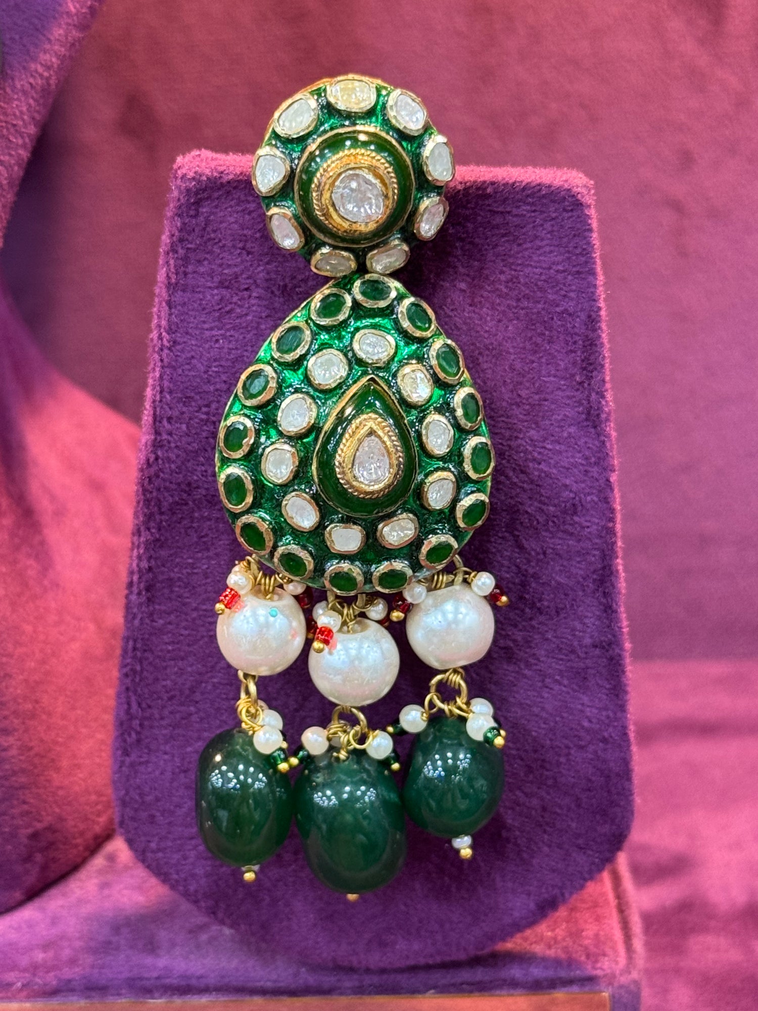 Premium handcrafted gold polki necklace for bride luxury wedding jewellery by SP Jewellers
